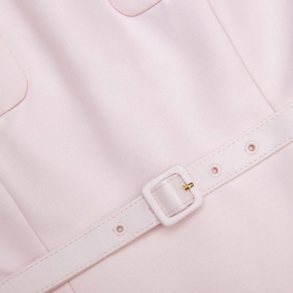 Self-Portrait Pink Taffeta Midi Dress - Picture 5 of 14